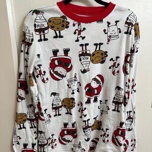 Adult Unisex Carter’s “Black Santa” Long Sleeve 2-piece Pajama Set, Size Large